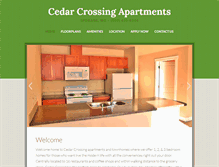 Tablet Screenshot of cedarcrossingapartments.com